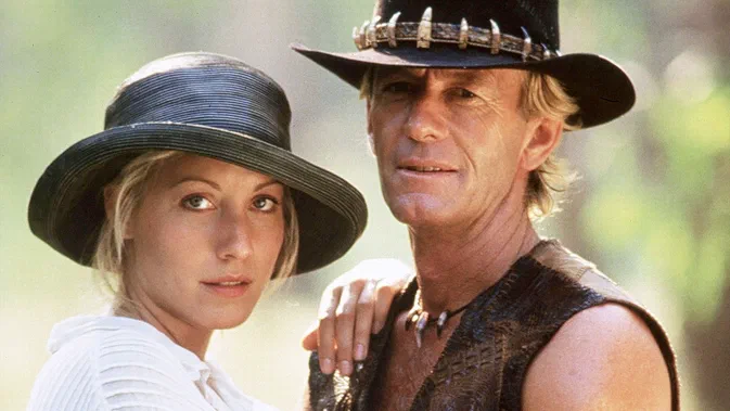 Gillian Armstrong et Paul Hogan dans Crocodile Dundee II
